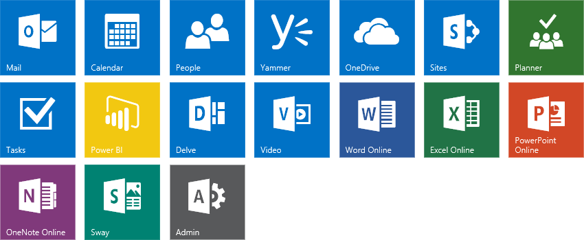 office 365 cloud menu